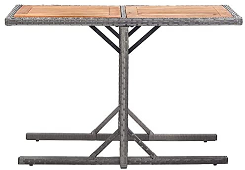 (Blitzlie ferung) Table à manger de jardin | Table de jardin | Plateau de table en verre | Table de terrasse | Plateau en bois | Meubles de jardin | Table de terrasse extérieure | Table de jardin