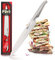 FURI Pro Brotmesser, aus rostfreiem japanischem Edelstahl, langes Sägemesser mit Wellenschliff zum leichten Schneiden von Brot, Brötchen und Co., Klingenlänge: 23 cm