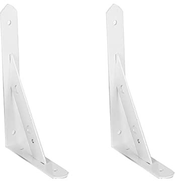 GUAWJRZDP Support D'étagère Robuste, Support D'angle À 90 Degrés Avec Gousset, Établi De Support D'étagère Mural Avec De L'acier Laminé À Froid En Métal, Gain De Place, Charge Maximale De 165 Livres