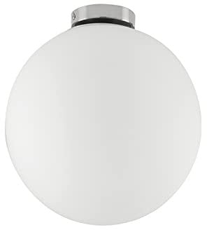 ECO-LIGHT Große Deckenleuchte einflammige Glaskugel Weiß satiniert Ø 30cm