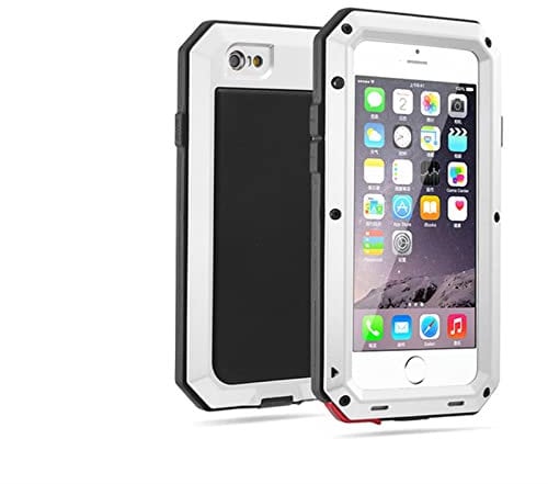 FORFC Luxury Doom Armor Life Shock Dropproof Shockproof Metal Aluminum + Silicone Protective Case for iPhone 13 12 11 Plus X XS MAX 2022 (Color : Silver, Size : for iPhone 12)