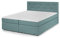 Traumnacht Boxspringbett, mit 7-Zonen Tonnentaschenfederkernmatratzen (H3) und Komfortschaumtopper, leichter Aufbau, produziert nach deutschem Qualitätsstandard, 180 x 200 cm in türkis