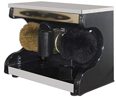 QHYXT Cireuse à Chaussures électrique, cireuse à Chaussures, cireuse à Chaussures électrique pour Lieu Public de Banque d'hôtel à la Maison (Argent)