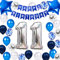 11. Geburtstag Party Dekoration für Jungen, Happy Birthday Banner Marineblau 11. Geburtstag Ballons Latex Konfetti Ballon für Jungen Ihn Sohn 11 Jahre alt Geburtstag Dekoration(11.)