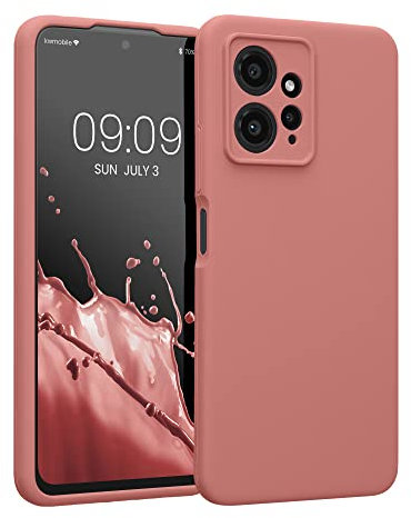 kwmobile Handyhülle kompatibel mit Xiaomi Redmi Note 12 (4G) Hülle - gummierte Handy Case aus Silikon in Winter Rose