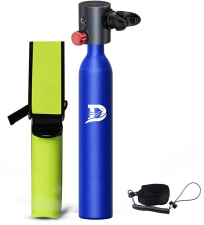 Mini tanque de buceo de 0.5L de certificación DOT, tanque de buceo reutilizable, equipo de buceo de 5 a 10 minutos, kit de tanque de buceo dentro de 30 pies, tanques de aire de respaldo portátiles