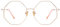 TIJN Designer-Brille für Damen und Herren, modische Brille, Metallrahmen, nicht verschreibungspflichtige Brillen, geometrische Form (Duncan), Roségold, Medium
