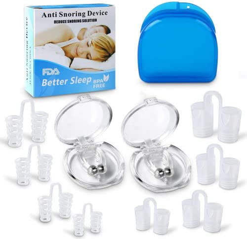 Anti ronquidos, Dilatador Nasal Anti Ronquidos Clips Nasales Magnéticos, Dilatadores Nasales Silicona con Imán Mejora la Respiración para Ayudar a Dormir Mejor