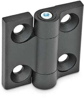 Ganter Normelemente Cerniere | frizione regolabile | coppia regolabile | resistenza all'attrito | GN 437-ZD-40-40-A-SW | zinco pressofuso | 40 x 40 mm