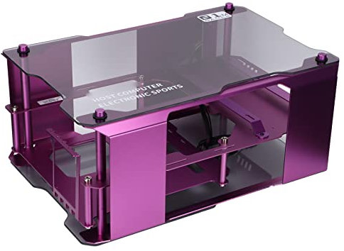 Bewinner Premium ATX Case PC Gaming Case, ATX Matx Open Style Water Cooled Mini Gaming Chassis, Tempered Glass Panels Gaming PC Case Computer Chassis