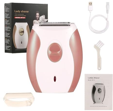 Electric Lady Shaver for Women,Rechargeable Electric Razor,Cordless Hair Remover Bikini Trimmer for Women Legs Underarms Pubic Hair