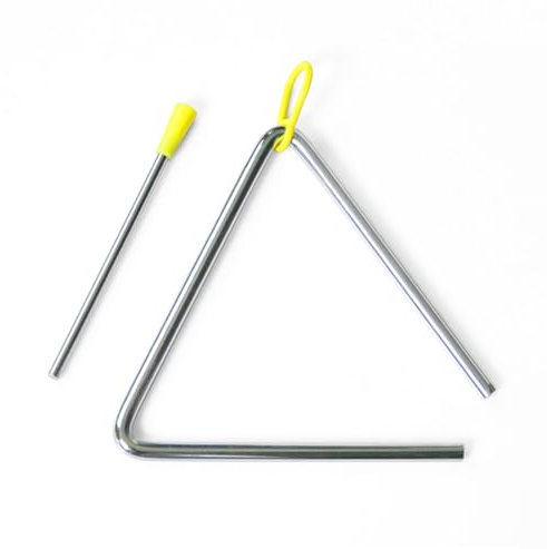 Musikalisches Dreieck-Instrument für Schüler und Anfänger - Triangel-Percussion inkl. Schlägel. Ideal zum Musizieren in der Schule und zuhause.