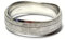 Bandring 925 Silber rhodiniert eismatt gewellt matt 6mm breit Silberring #63