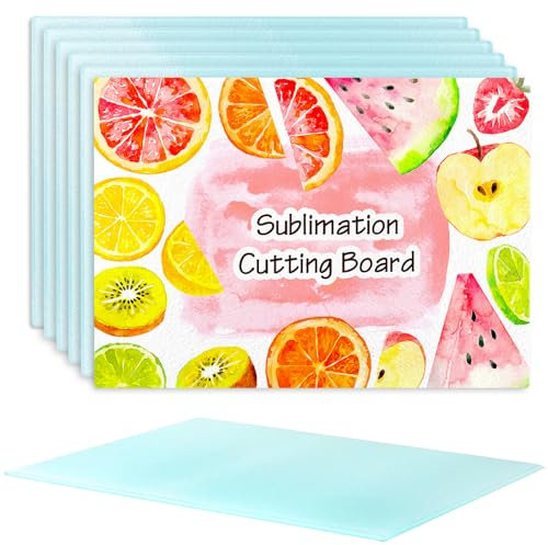 Sublimationsglas-Schneidebretter, 27,9 x 38,1 cm, strukturiertes gehärtetes Glas, Schneidebretter für Küche, rutschfeste Schneidebretter, hitzebeständige Glasplatte für Küche, DIY, Heißpressmaschine,