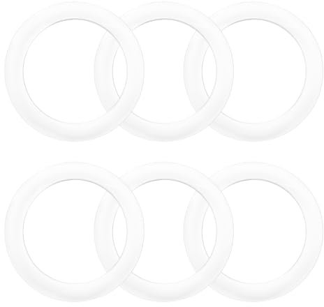 6 Pcs Gasket Seal Rings for Bialetti Moka Express Dama 3/4 Cups - Spare Food Grade Silicone Sealing Rings for Aluminium Stovetop Coffee Maker Pots (Better Than Rubber)