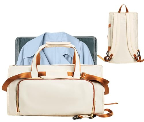 4 in 1 Kleidersack Reisetasche, wandelbare Kleidersäcke, Anzugtasche Reise Kleidung Duffle Bag, Reisetasche Rucksack Handgepäck für Damen und Herren