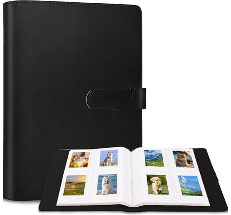 Fotoalbum für Fujifilm Instax 3 Zoll Film Polaroid Fotos, Mini Album 256 Taschen Kamera Zubehör Fotoalbum Kompatibel mit Fujifilm Instax 12 11 9 8+ 8 7S 50S 40 26 25 (Schwarz)