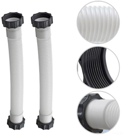 Gehanico Pool Sandfilter Pumpenschlauch Verbindungsschlauch für Intex Sandfilteranlagen Verbindungsschlauch mit Muttern Filterpumpe Sole-System & Sandfilter (2STK)