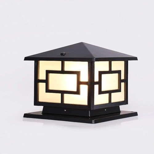 Lampada da colonna per esterni E27 impermeabile IP55 - Lampada da palo moderna per porta da giardino - Fornisce illuminazione notturna, decorazioni per canali e illuminazione per lanterna a pilas