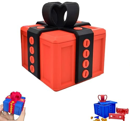 Wirklich nervige Geschenkbox mit Twist-Aufbewahrung und verschiedenen Farben, 3D-gedruckte Streichbox mit Schrauben, Neuheit Geschenkpapier für Weihnachten (D)