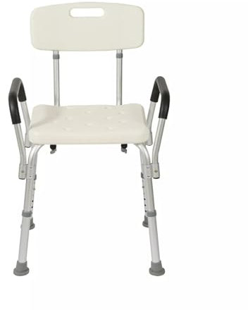 Shower Bench Chair with backrest and Arms Disability Aid for handicapped disabled Seniors & Elderly Spa Bath Organizer Bathroom for Indoor Outdoor Medical Chair Non-Slip Tub Safety (Chair with Arms)