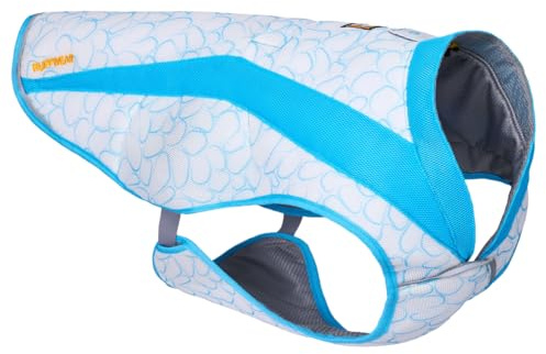 RUFFWEAR Hunde-Kühlweste Swamp Cooler™ Vest, SPF 50+, Maximale Abdeckung, kühlende Abdeckung mit Gurtzeug/Bleiportal, Sonnenschutz, um Haustiere kühl zu halten, Biolumin Blue, Medium, 69-81 cm