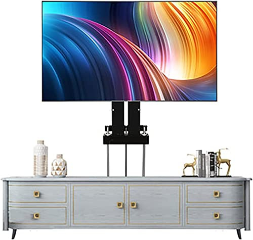 TV-Ständer, TV-Einheit, TV-Wandhalterung, motorisierte TV-Halterung, elektrischer TV-Lift mit Höhenverstellung, passend für 37-75 Zoll Low Profile-Fernseher, mit Tragkraft 165,3 Pfund, max. VESA 600