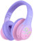 EarFun Kids Headphones Bluetooth, Kids Wireless Headphones with LED Lights Bluetooth5.4 with Safe Volume 74/85/94dBA with Mics, 90H Playtime, Hi-Fi Stereo Sound for Tablet Travel, Pink