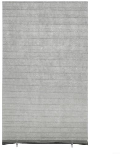 PVC Plisseerollos, selbstklebende Vorhänge, Sonnenschutz, dekorative Verdunkelung für Balkon, Badezimmer, Privatsphäre, Lichtkontrolle, Grau, 60 x 150 cm, 60 x 180 cm, 90 x 150 cm, 90 x 180 cm (60 x