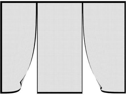 Tenda Rete zanzariera da Esterno Giardino Balcone,nero 275x300cm Zanzariera Magnetica Porte, facile da montare
