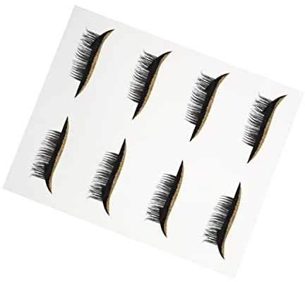 LOLIPPYY 4 Paar Selbstklebende Wasserfeste Augenlinienstreifen mit Glitzer Temporäre Eyeliner Aufkleber für Damen Leichtes Atmungsaktives Material für Party Cosplay und Halloween