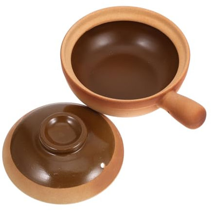 ULTECHNOVO Cazuela De Terracota olla de barro con tapa olla pequeña ollas pequeñas para cocinar ollas de barro para cocinar ollas de sopa con tapas estofado coreano Arcilla
