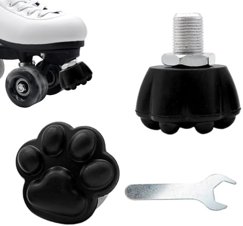 Skate-Stopper, Staustopfen für Rollschuhe | 2X Gummi-Jam-Plugs für Quad-Skates, Zehenstopper | Verstellbare Bremsblockstopper, Rollschuhzubehör für zweireihiges Rollschuhlaufen