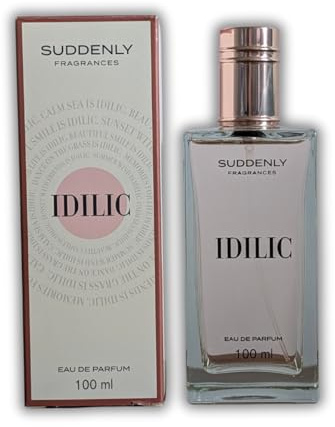Suddenly IDILIC EDP Eau de Parfum für Damen, 100 ml, blumiger Duft mit Iris, Praline und Vanille, süßer und leuchtender Duft, langanhaltend