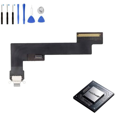 Eutoping Scheda di ricarica per Apple iPad Air 4 A2316 WiFi Nero con Ricarica Rapida IC Flex Cable Assembly Sostituzione