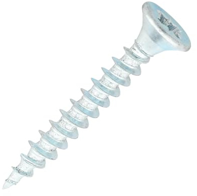 SiDAX | General-Purpose Woodscrews | PoziDrive | Countersunk | Clear Zinc | 4.0 x 30mm | Box 200 pcs (CHP02-040030)