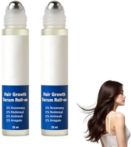 Hair Growth Serum, Hair Growth Serum Roll On, Natürliches Verdickendes Und Stärkendes Shampoo Mit Hydrolysiertem Keratin Gegen Dünner Werdendes Haar Und Haarausfall(2)
