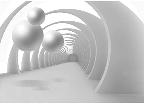 Runa Art Fototapete 3D Abstrakt 352 x 250 cm Vlies Tapeten XXL Moderne Wandtapete Wohnzimmer Schlafzimmer Weiss 9215011c