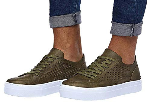 Leif Nelson Herren Schuhe Freizeitschuhe elegant Winter Sommer Freizeit Schuhe Männer Sneakers Sportschuhe Laufschuhe Halbschuhe LN154; Größe 45, Khaki