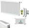Belrad Type 22 700 x 500 mm Universal Radiator Compact & Valve Radiator Holder & Valve - 6 Connection