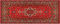 Teppich Läufer Vintage Ornamente Perser rot beige als Küchenteppich - Rutschfester Küchenläufer in 60x150 cm als Flur Brücke - Waschbarer Teppichläufer für Küche, Schlafzimmer, Wohnzimmer