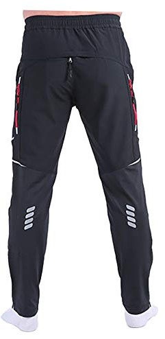 LJBOZ Herren Fahrradhose Lang Sommer Leichte elastische Wanderhose Schnelltrocknende, Atmungsaktiv Radhosen MTB Hose Reflektierend für Multi SportL GJXJY