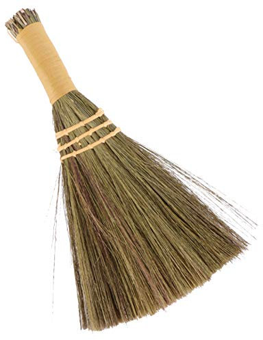 Angoily Mini Escoba de Mano Pequeña Escoba de Limpieza de Hierba Natural Vintage Hecho a Mano Herramienta de Limpieza para Chimenea Encimera Teclado de Escritorio Coche Mesa de Té