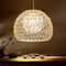 GUANSHAN Rattan hohle Pendelleuchte Handgewebte Lampenschirm Deckenleuchte Kronleuchter Deckenleuchte mit Innenlampenschirm Dekoration Lampe für Wohnzimmer, Restaurant, Café, Bar