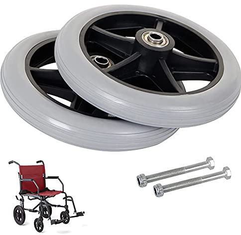 2 Stück Ersatzrollen für Rollstuhlräder, Universal-Rollstuhl-Ersatzrad-Zubehör, verschleißfest und rutschfest, für Rollatoren, Walker (Size : 6inch/15cm)