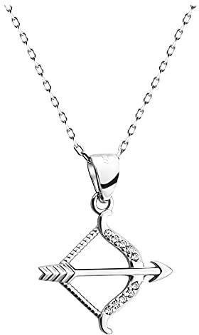 Sofia Milani - Damen Halskette 925 Silber - mit Zirkonia Stein - Pfeil Bogen Anhänger - 50366