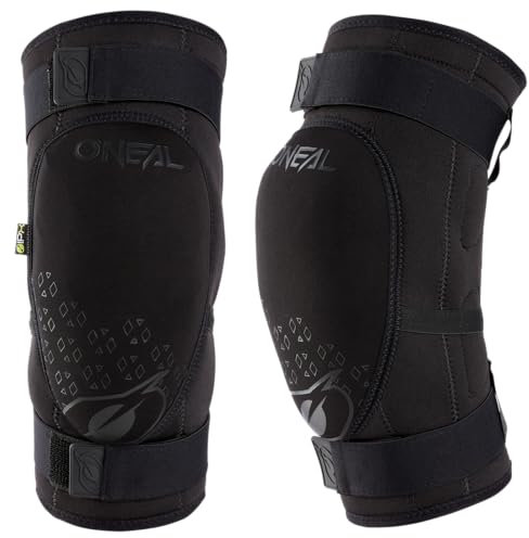 O'NEAL | Knieprotektor | BMX Mountainbike Downhill | IPX®- Aufprallschutz aus Polyurethan, Leichte Konstruktion, Abriebfestes Material | Dirt Knee Guard V.23 | Erwachsene | Schwarz | Größe XS