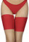 Annes styling Elastische Oberschenkelbänder für Damen, scheuern nicht, verhindern das Reiben der Oberschenkel, aus Satin gefütterter Silikon, Satin Rosso M