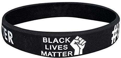 MISOYER Bracciale in Silicone Nero ispiratore ? Bracciale Black Lives Matter ? Cinturino da Polso da Uomo e da Donna