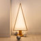 Magie di Natale Albero triangolare luminoso con led bianco caldo e base in legno (Piccolo)